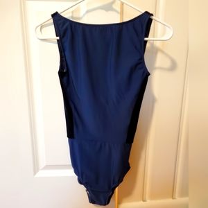 Eleve Dancewear Allison Leotard Size Adult Large Dark Navy Velvet
